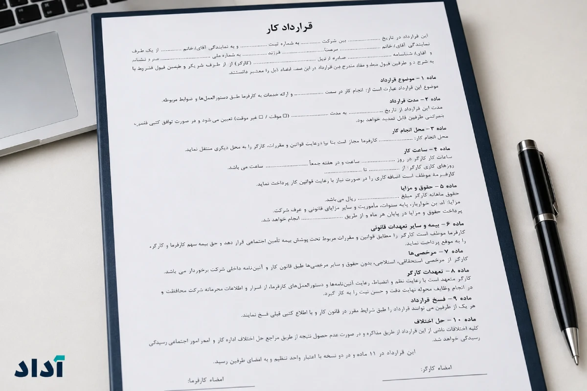 قرارداد کار چیست